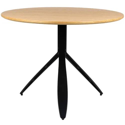 Table FELIX oak - MDF, veneer, black metal