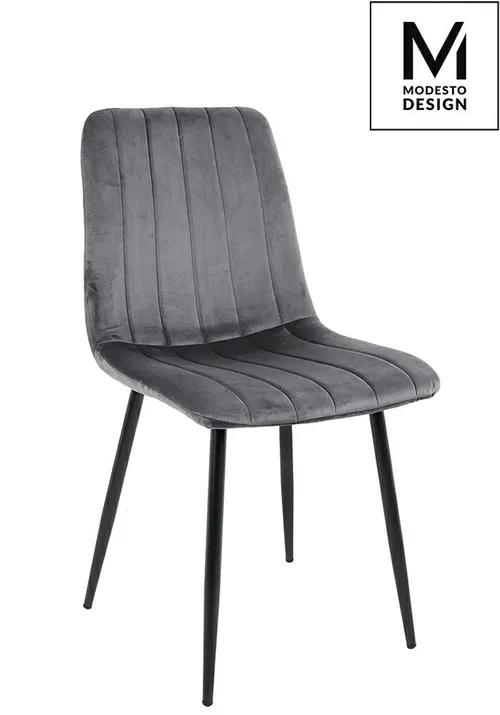 MODESTO chair LARA gray - velor, metal