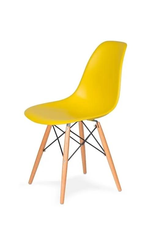 DSW WOOD chair sunny yellow.09 - beech wooden base