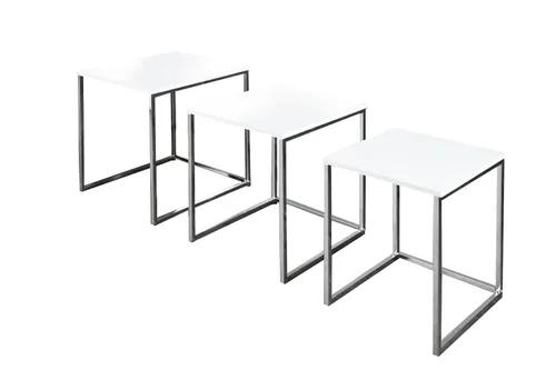 INVICTA NEW ELEMENTS table set - white, chrome base