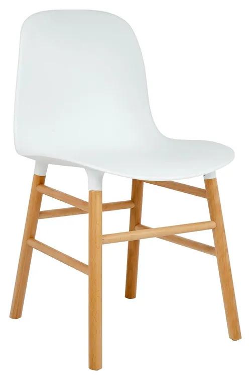 IKAR white chair - polypropylene, beech wood