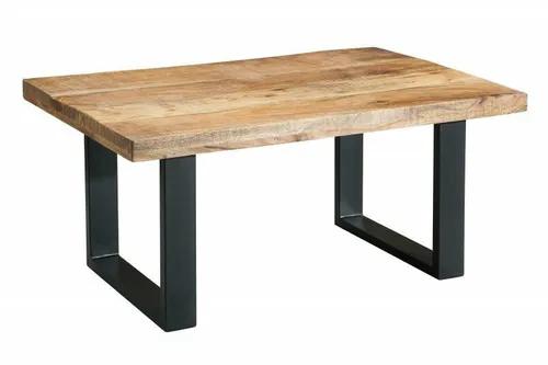 INVICTA coffee table IRON CRAFT 100 - solid mango wood, black base