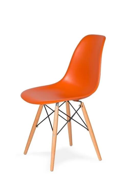 DSW WOOD chair Sicilian orange .08 - wooden beech base