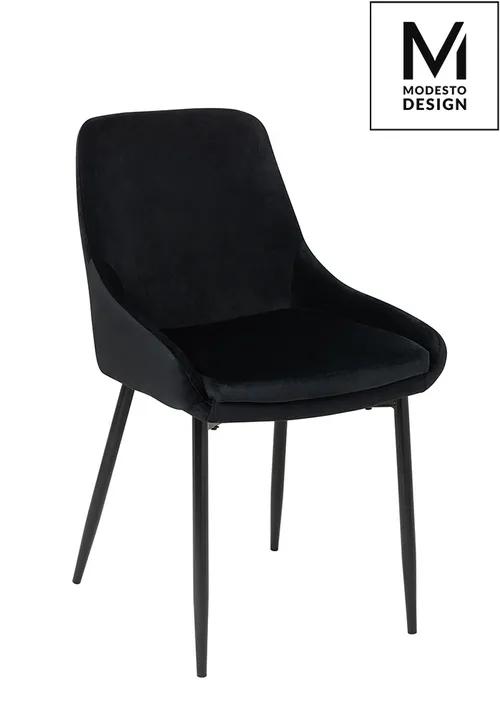 MODESTO chair CLOVER black - velor, metal