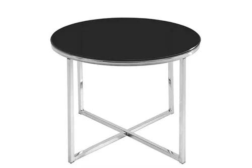 ACTONA coffee table CROSS black - glass, chrome