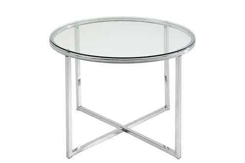 ACTONA coffee table CROSS - glass, chrome