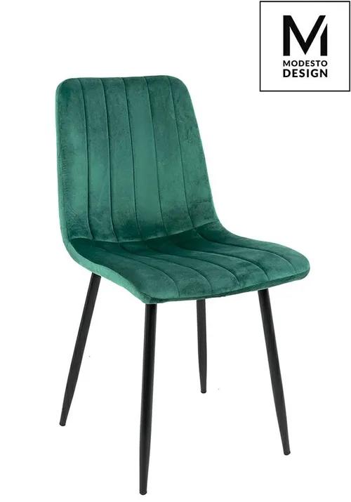 MODESTO chair LARA green - velor, metal
