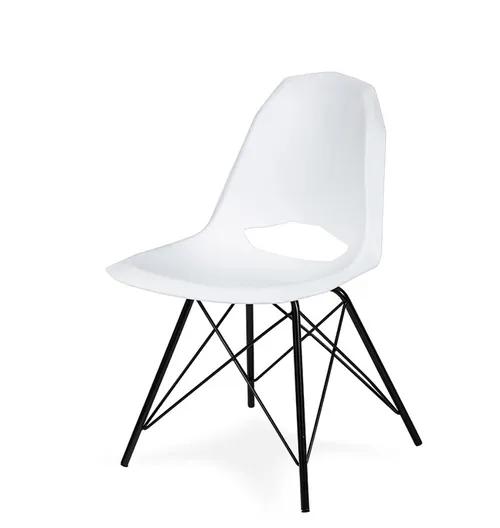 GULAR DSM white chair - polypropylene, black metal base