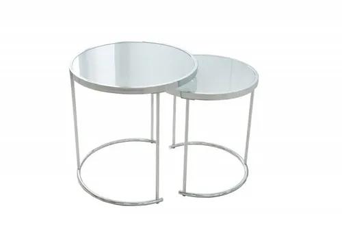 INVICTA table set ART DECO chrome - glass, metal