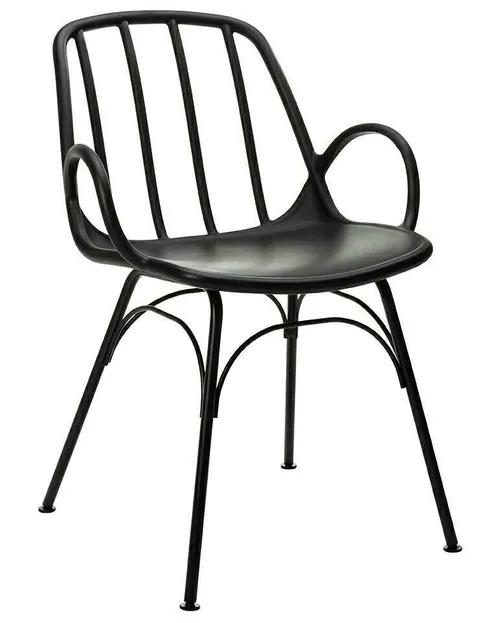 CASTERIA black chair - polypropylene