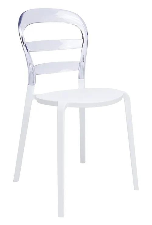 CARMEN transparent chair - polycarbonate backrest