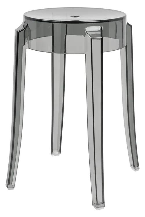 The stool CHARLES 46 smoked - polycarbonate