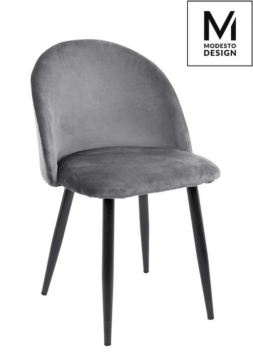 MODESTO chair NICOLE gray - velor, metal