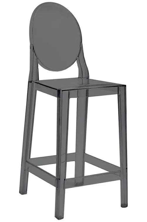 Bar stool VICTORIA 65 cm, smoked - polycarbonate