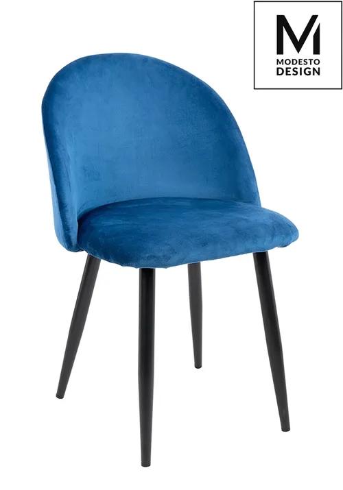 MODESTO chair NICOLE dark blue - velor, metal