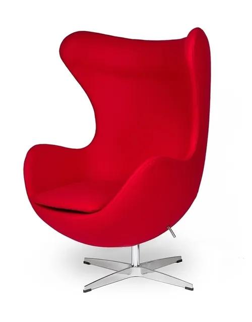 EGG CLASSIC red 17 armchair - wool, aluminum base