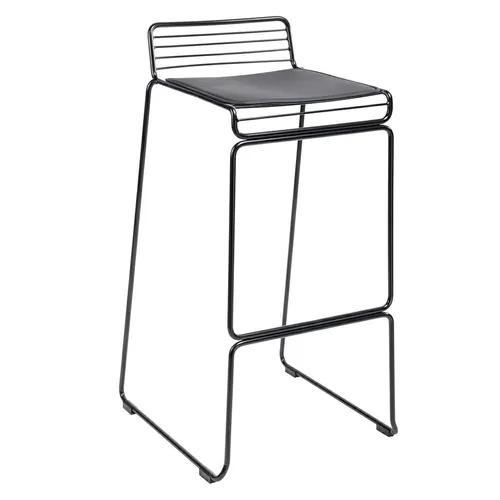 Bar stool ROD SOFT black - black cushion, metal