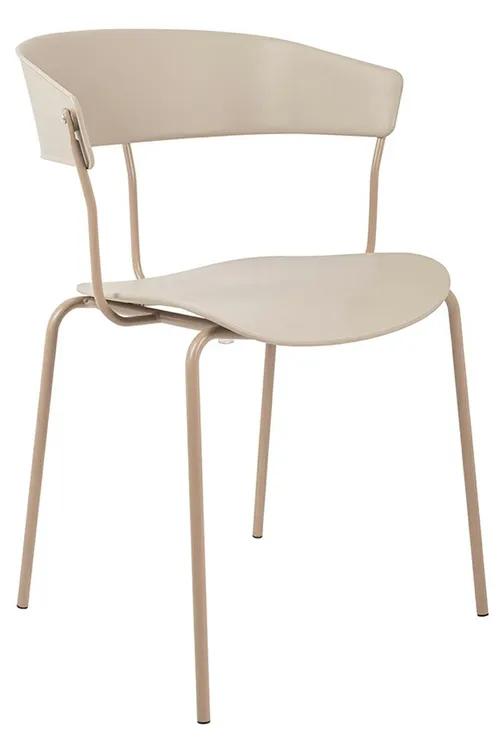 JETT beige chair - polypropylene, metal