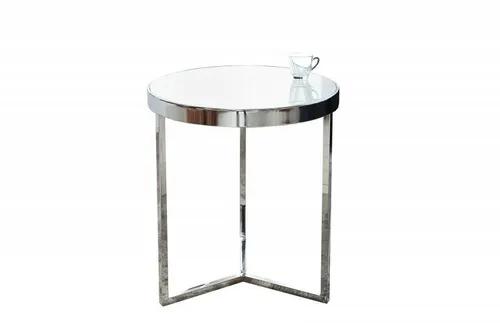 INVICTA table ART DECO 50 cm silver - glass, metal