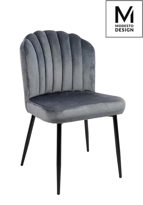 MODESTO chair RANGO gray - velor, metal