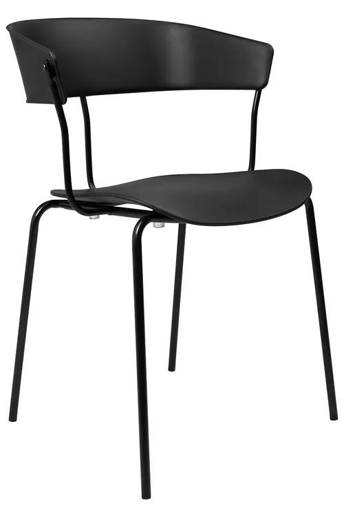 JETT black chair - polypropylene, metal