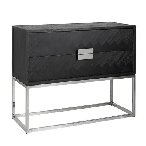 Chest of drawers Blackbone silver 2-drawers