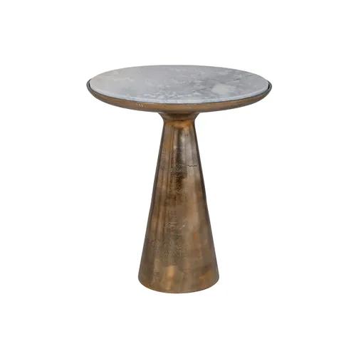 End table Ethan 46Ø brushed gold