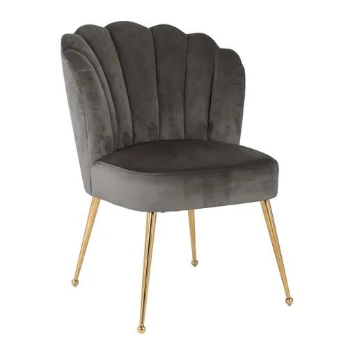 Chair Pippa Stone velvet / gold