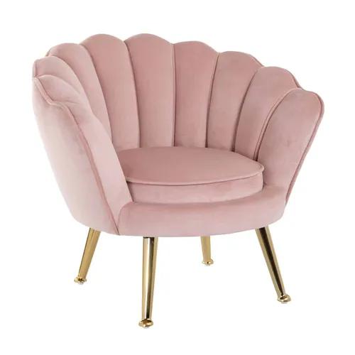 Kids chair Charly Pink velvet / gold