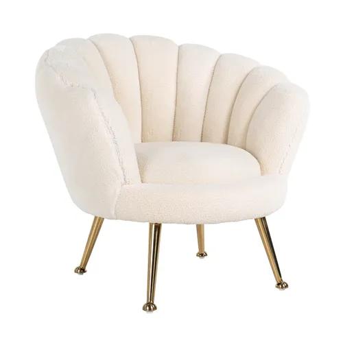 Kids chair Charly White teddy / Gold