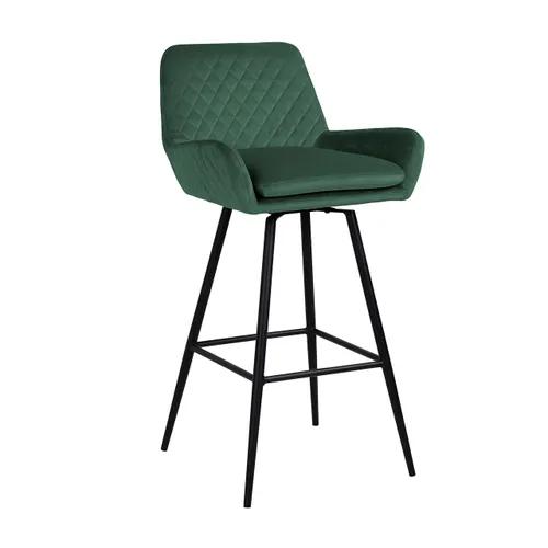 Bar stool Linsey swivel Green Velvet