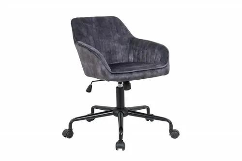 INVICTA desk chair TURIN - dark gray velvet, metal