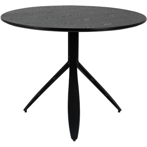 Table FELIX black oak - MDF, veneer, black metal