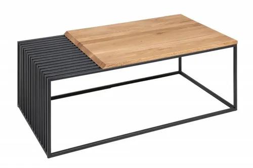 INVICTA coffee table ARCHITECTURE - 100 cm oak, solid wood, metal