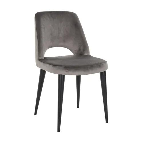 Chair Tabitha feather stone / stone velvet fire retardant