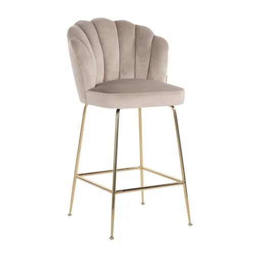 Bar stool Pippa Khaki velvet / gold