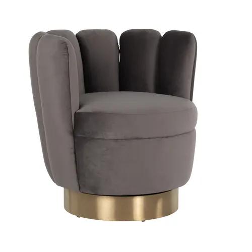 Easy chair  Mayfair Stone velvet / Brushed gold