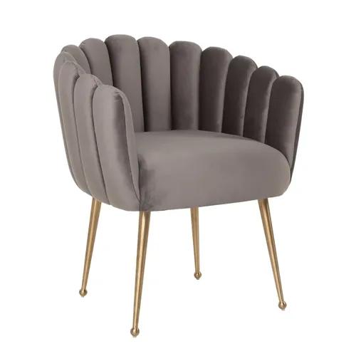 Chair Farah Stone velvet / Brushed gold