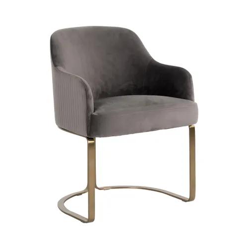 Chair Hadley Stone velvet / Brushed gold