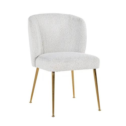 Chair Cannon White Bouclé / brushed gold