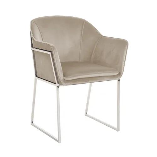 Chair Tresanto Khaki Velvet / Silver