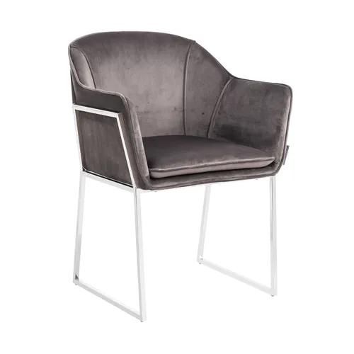Chair Tresanto Stone Velvet / Silver