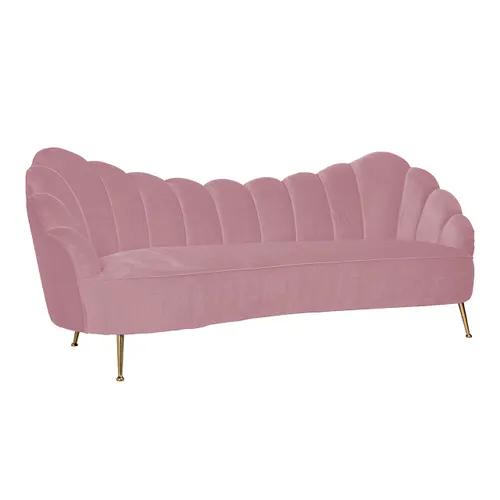 Sofa Cosette 3-seats Pink Velvet / gold