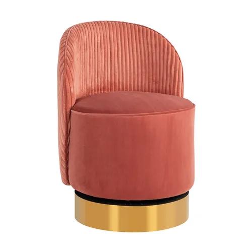 Swivel chair Bristel Pink velvet + rib