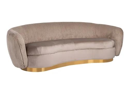 Sofa Waylon Nougat velvet + rib