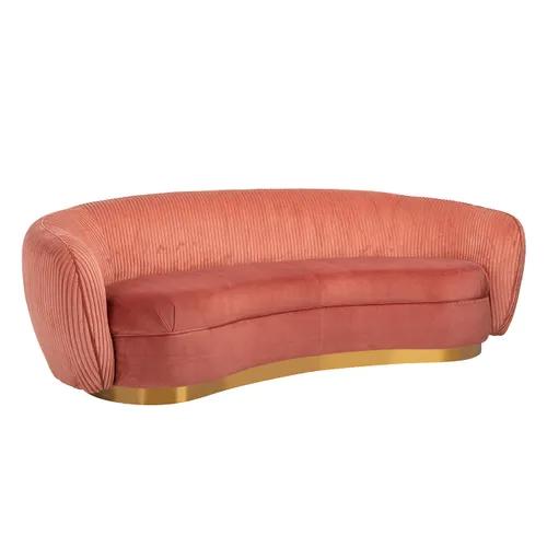 Sofa Waylon Pink velvet + rib